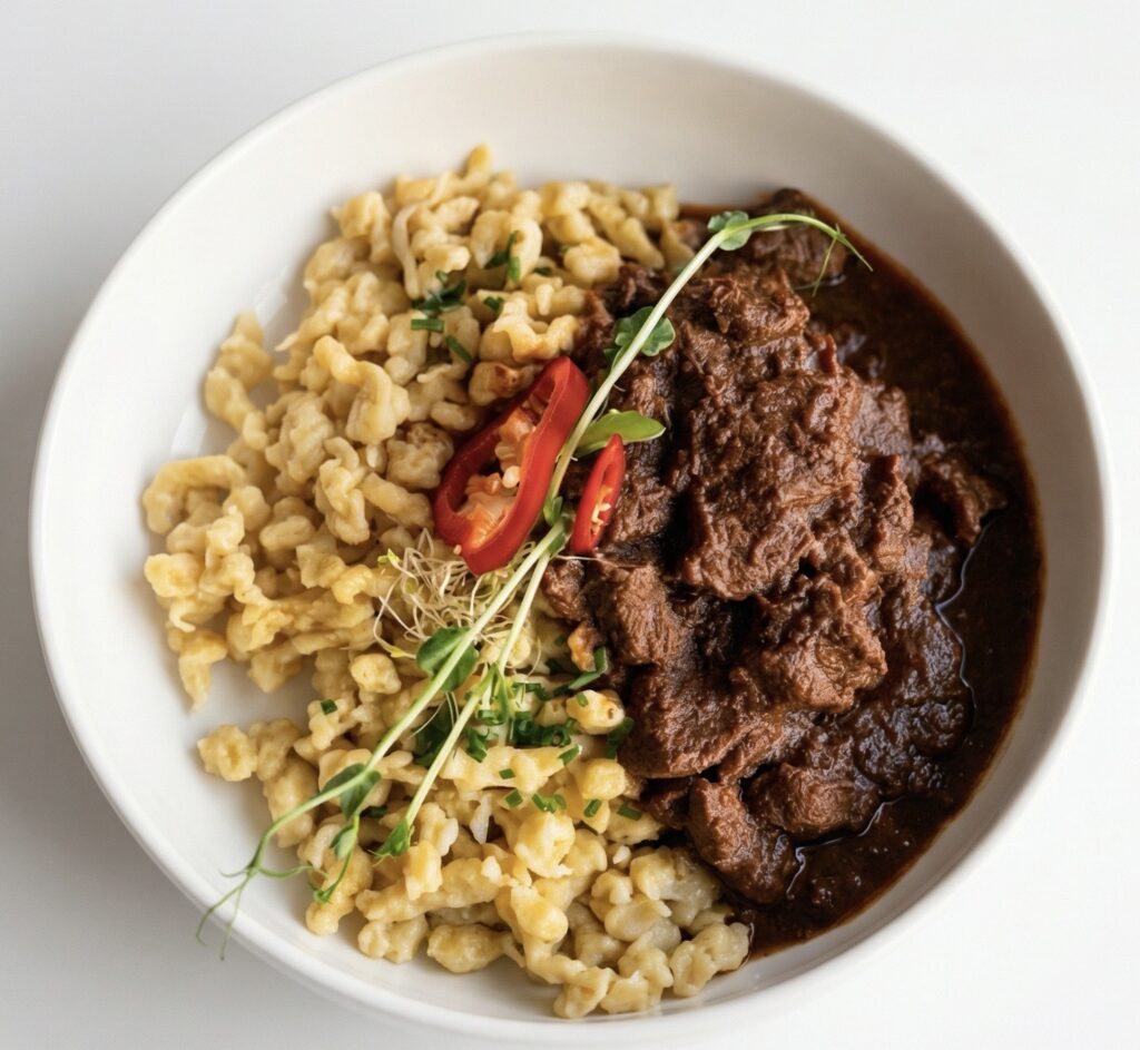 marhapörkölt, beef stew